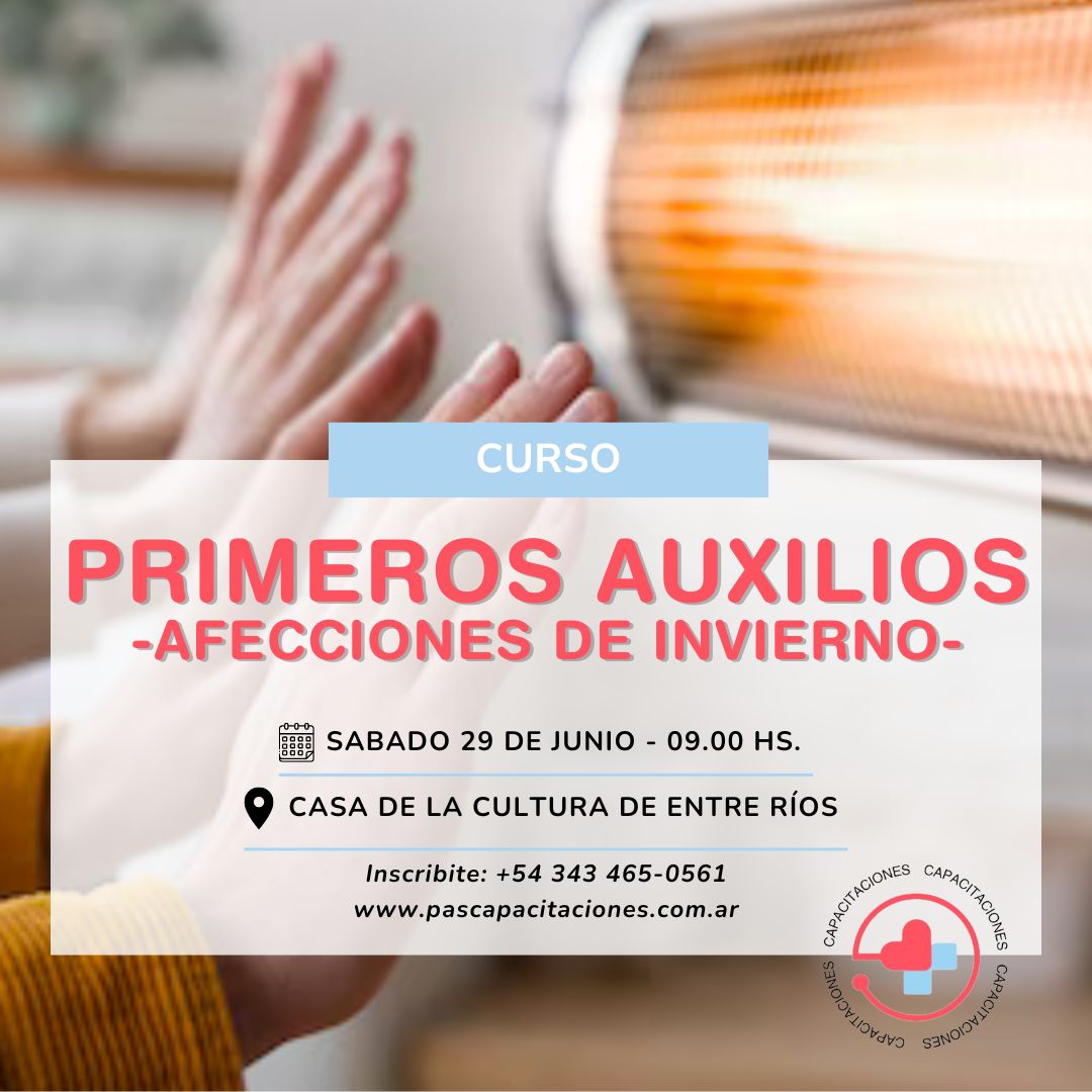 Curso de «Primeros Auxilios y Prevención de Accidentes en Invierno» el Sábado 29 de Junio en Paraná